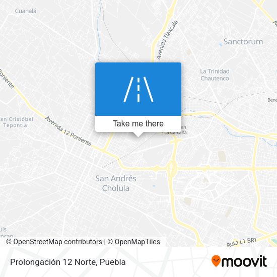 Mapa de Prolongación 12 Norte