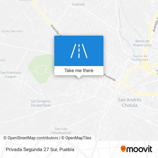 Privada Segunda 27 Sur map