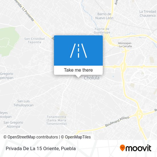 Privada De La 15 Oriente map