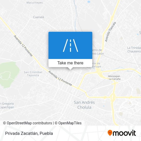 Privada Zacatlán map