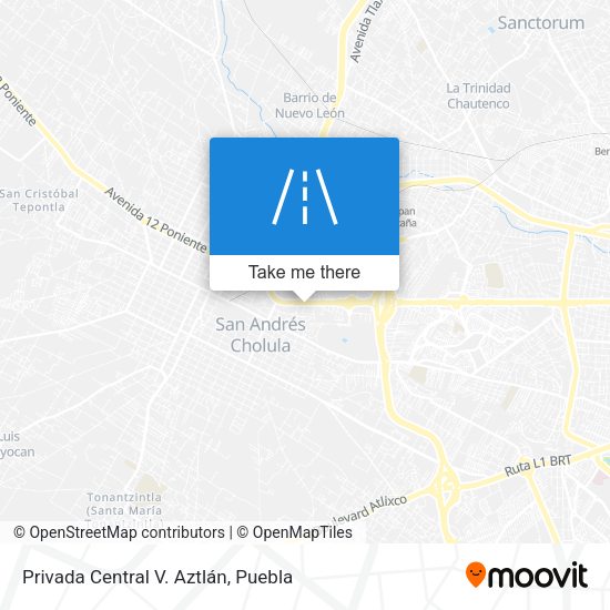 Mapa de Privada Central V. Aztlán