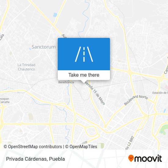 Privada Cárdenas map