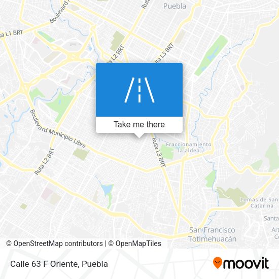 Mapa de Calle 63 F Oriente