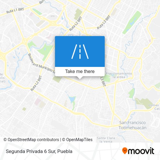 Mapa de Segunda Privada 6 Sur