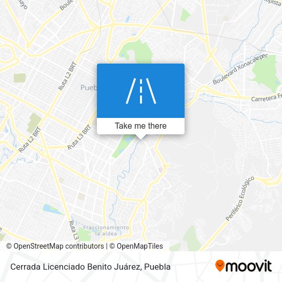 Cerrada Licenciado Benito Juárez map