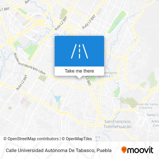 Mapa de Calle Universidad Autónoma De Tabasco