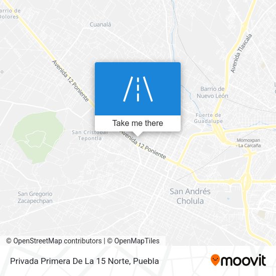 Privada Primera De La 15 Norte map