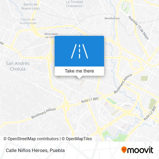 Mapa de Calle Niños Héroes