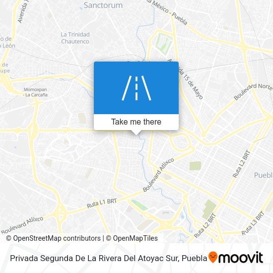 Privada Segunda De La Rivera Del Atoyac Sur map