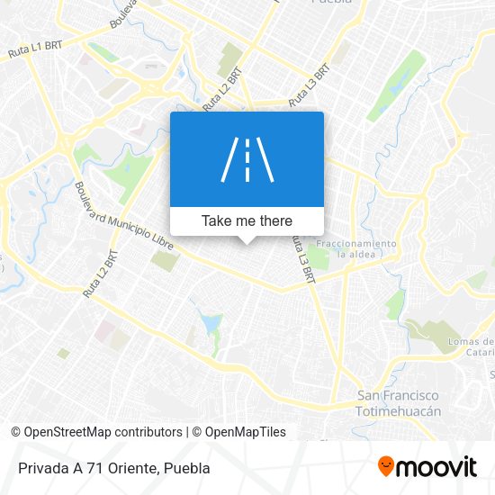Mapa de Privada A 71 Oriente