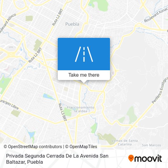 Mapa de Privada Segunda Cerrada De La Avenida San Baltazar