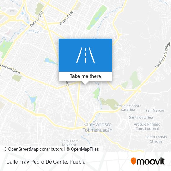 Calle Fray Pedro De Gante map