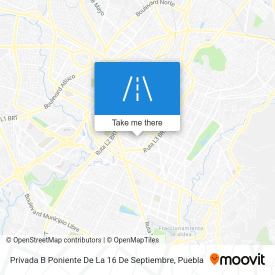 Privada B Poniente De La 16 De Septiembre map