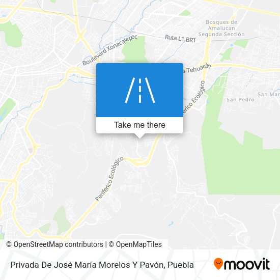 Mapa de Privada De José María Morelos Y Pavón