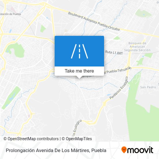 Mapa de Prolongación Avenida De Los Mártires