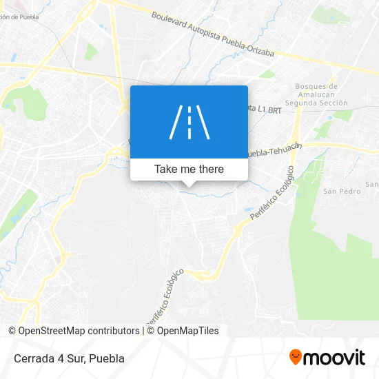 Cerrada 4 Sur map