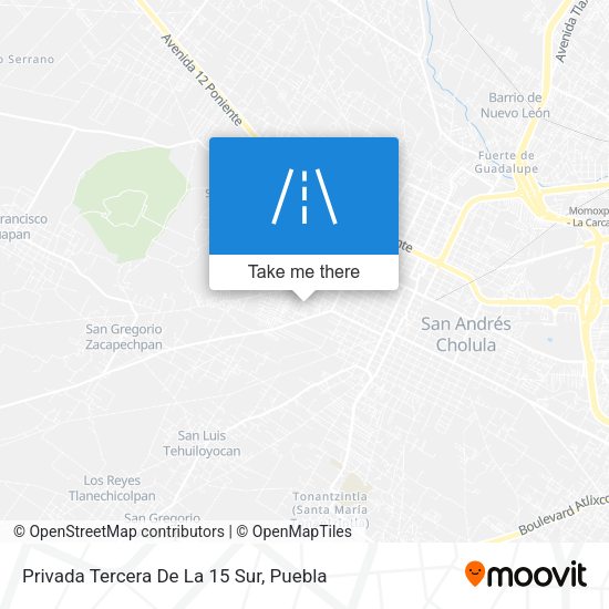 Mapa de Privada Tercera De La 15 Sur