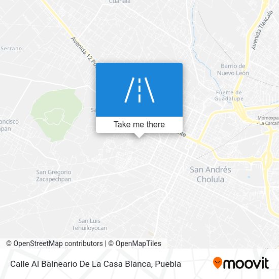 Mapa de Calle Al Balneario De La Casa Blanca