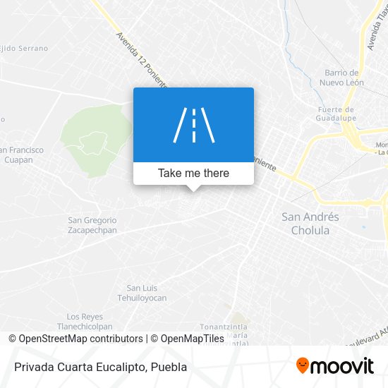 Privada Cuarta Eucalipto map
