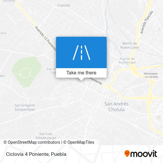 Ciclovía 4 Poniente map
