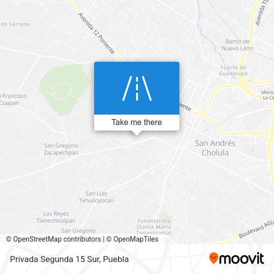 Privada Segunda 15 Sur map