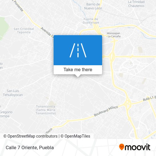 Calle 7 Oriente map