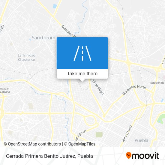 Mapa de Cerrada Primera Benito Juárez