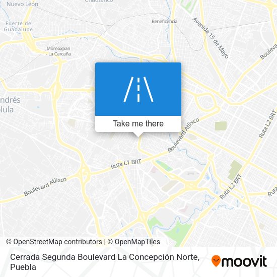 Cerrada Segunda Boulevard La Concepción Norte map