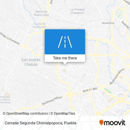 Mapa de Cerrada Segunda Chimalpopoca