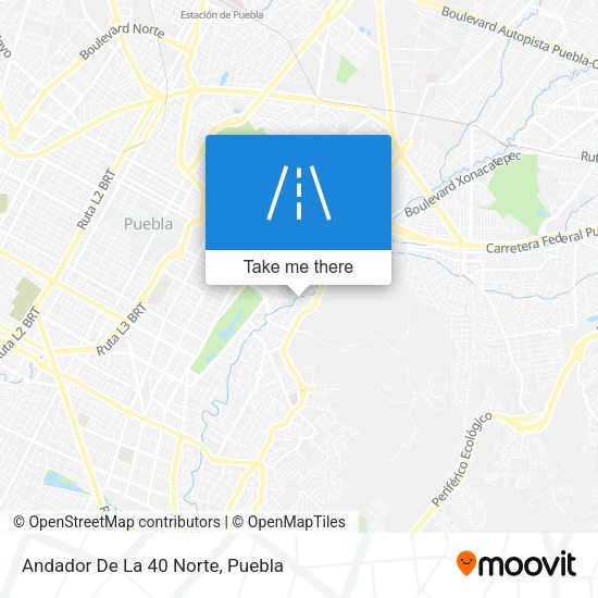 Mapa de Andador De La 40 Norte