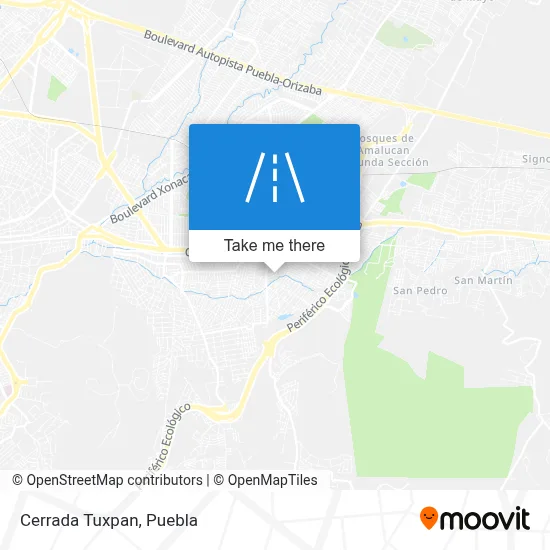 Cerrada Tuxpan map