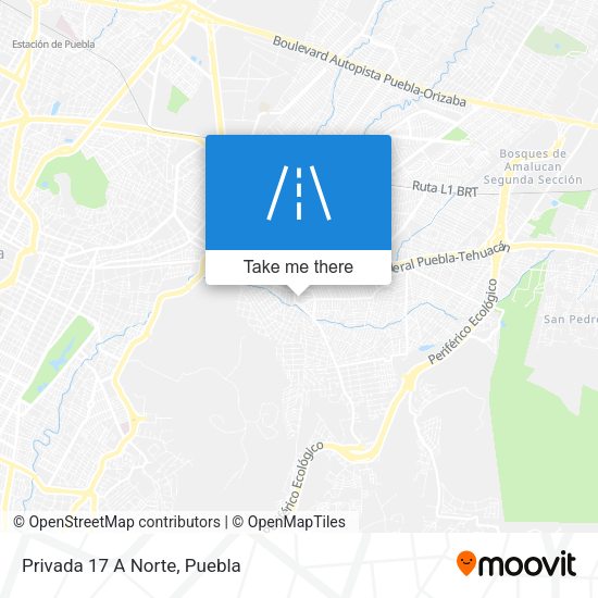 Mapa de Privada 17 A Norte