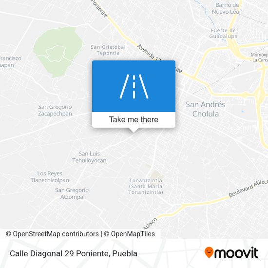 Mapa de Calle Diagonal 29 Poniente