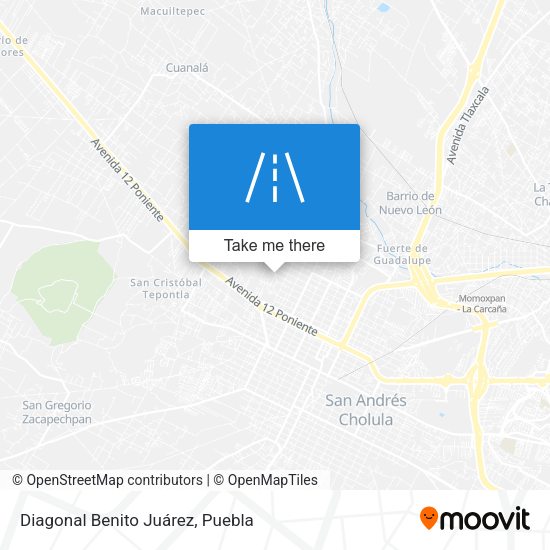 Diagonal Benito Juárez map