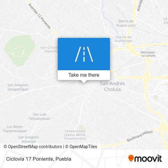 Ciclovía 17 Poniente map