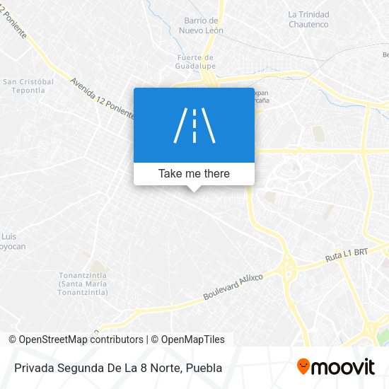 Privada Segunda De La 8 Norte map