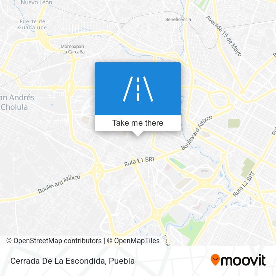 Cerrada De La Escondida map