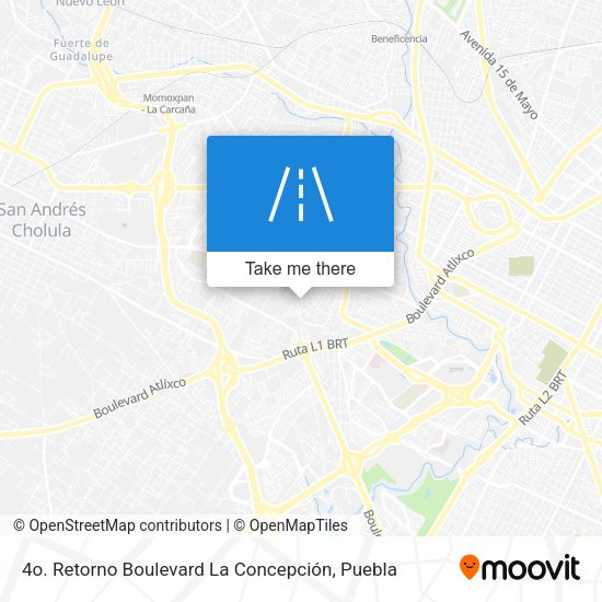 4o. Retorno Boulevard La Concepción map