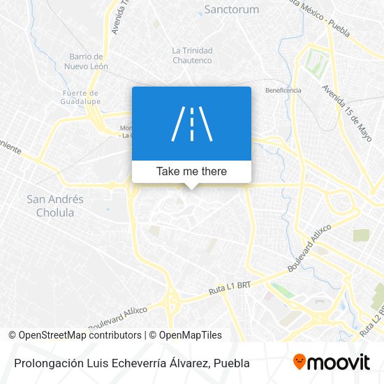 Mapa de Prolongación Luis Echeverría Álvarez