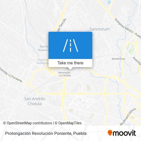 Prolongación Revolución Poniente map