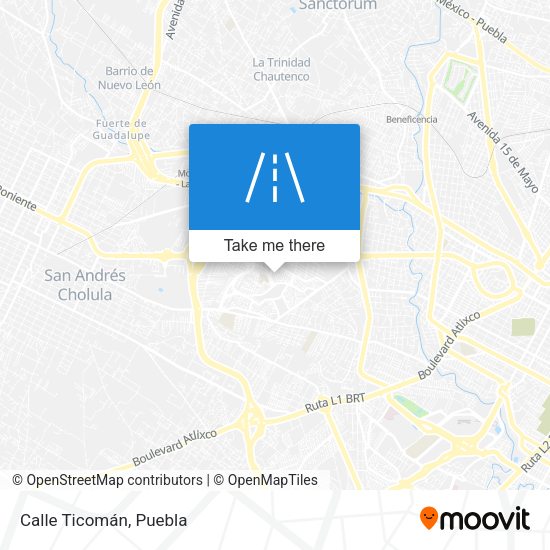 Mapa de Calle Ticomán