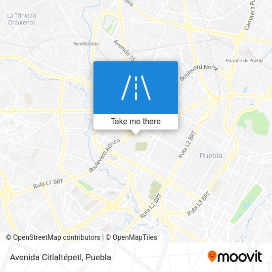 Avenida Citlaltépetl map