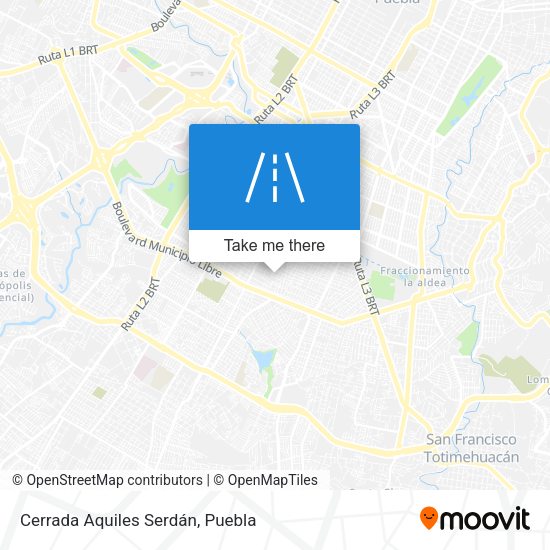 Cerrada Aquiles Serdán map