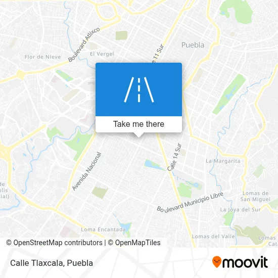Calle Tlaxcala map