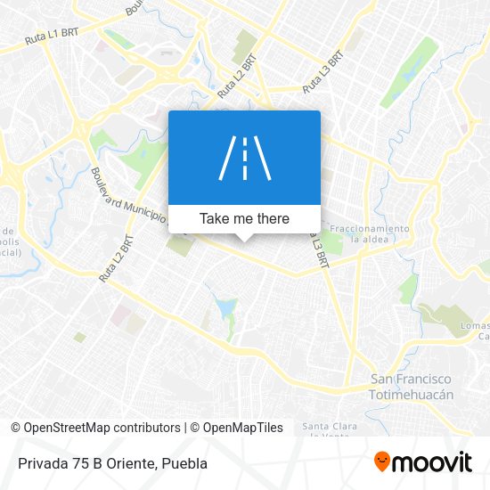 Mapa de Privada 75 B Oriente