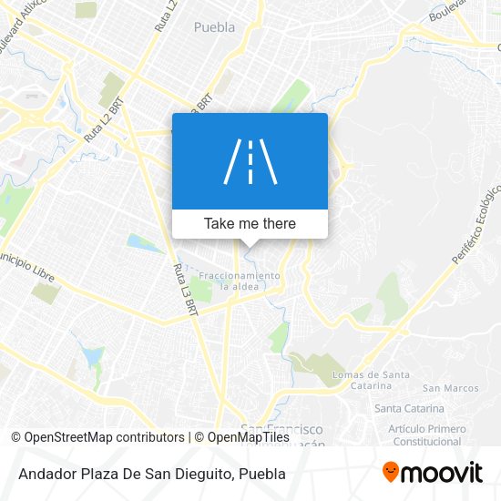 Andador Plaza De San Dieguito map