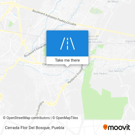 Cerrada Flor Del Bosque map