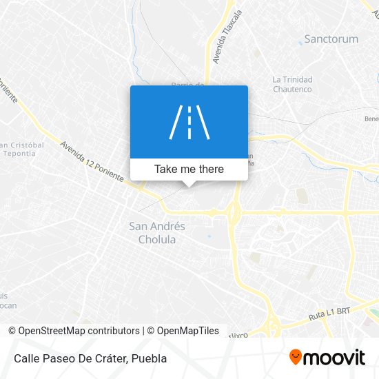 Calle Paseo De Cráter map