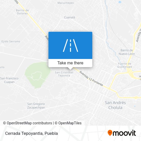 Mapa de Cerrada Tepoyantla
