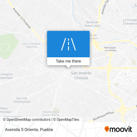 Mapa de Avenida 5 Oriente